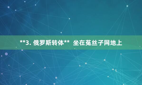 **3. 俄罗斯转体**  坐在菟丝子网地上